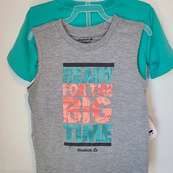 (1616) Reebok Toddler Boys 3 Piece Set, Size: 4T  Color: Pool Green (NWT) - Picture 1 of 12